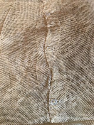 ANTIQUE FRENCH TAMBOUR NET LACE Boudoir Pillow Cover Embroidery Cut Work 2 5