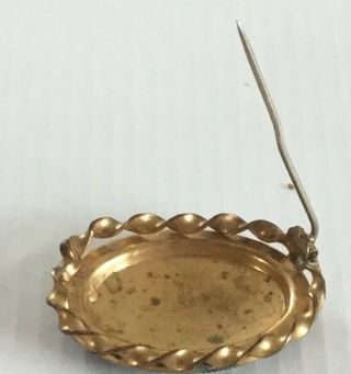 Antique Victorian Yellow Metal Mourning Brooch - In Memory of My Dear Mother 5
