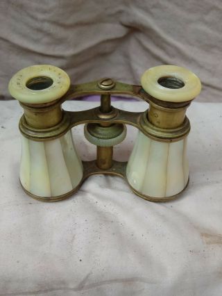 Vendome French Opera Glasses with Mother of Pearl.  and Brass 2