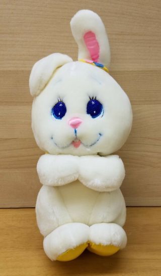 Vintage 1984 Mattel Angel Bunny Snuggle Rabbit White Plush Stuffed Animal Easter