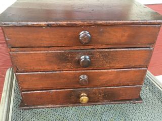Antique Primitive Wooden Cabinet/ Chest Of Drawers