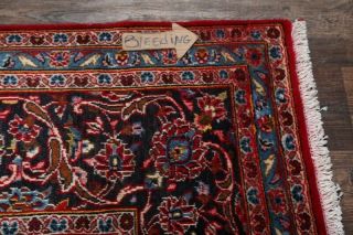 PERFECT VINTAGE TRADITIONAL FLORAL LARGE RED AREA RUG HAND - KNOTTED WOOL 10 ' X13 ' 10