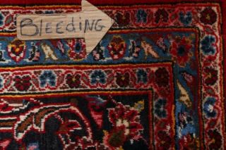 PERFECT VINTAGE TRADITIONAL FLORAL LARGE RED AREA RUG HAND - KNOTTED WOOL 10 ' X13 ' 11