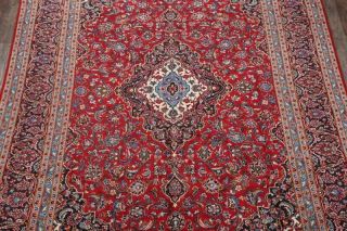 PERFECT VINTAGE TRADITIONAL FLORAL LARGE RED AREA RUG HAND - KNOTTED WOOL 10 ' X13 ' 4