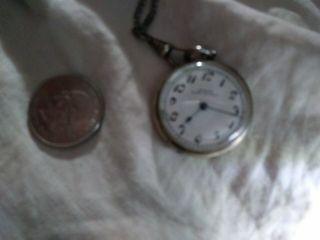 Vintage Elgin Ladies Pocket Watch Silver