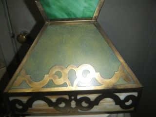 Antique Arts & Crafts Slag Glass Lamp Shade - For Repair/Restoration 12 