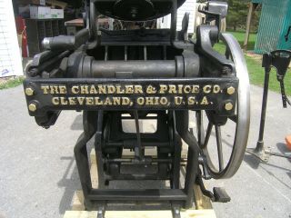 Chandler and Price 10x15 antique letterpress printing press. 2