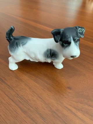Fine German Porcelain Jack Russell Terrier Dog Figurine