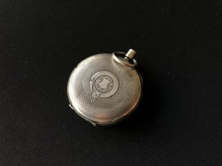Vintage Orig.  Swiss Omega Open Face 925 Sterling Silver Pocket Watch Case 43.  5mm