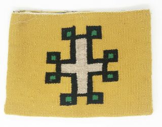 Antique Vintage Navajo Purse / Handbag Southwest Rug Blanket Textile Wool