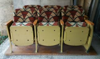 Art Deco HEYWOOD WAKEFIELD Opera House Theater Chair Seats 4