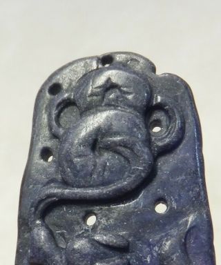 H860: Chinese NETSUKE or pendant top of stone carving of good pattern and tone 3