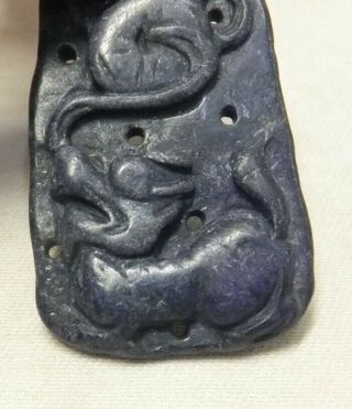 H860: Chinese NETSUKE or pendant top of stone carving of good pattern and tone 4