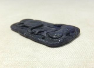 H860: Chinese NETSUKE or pendant top of stone carving of good pattern and tone 5