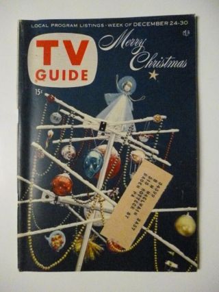 Pittsburgh December 24 1955 Tv Guide Merry Christmas Disney Cartoons Jack Barry