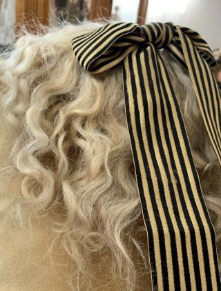 Antique Blond Mohair Wig For French Bru Jumeau Or German Kestner Doll