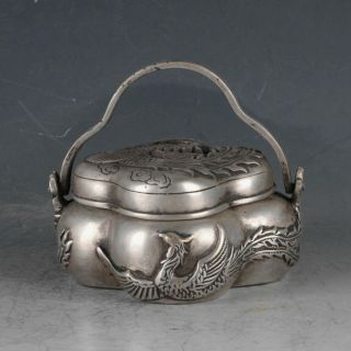 Chinese Silvering Copper Phoenix Incense Burner Made During The Da Ming Xuande