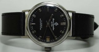 Vintage Henri Sandoz Winding Mens Swiss Wrist Watch Old s498 Antique 6