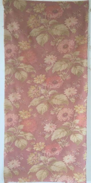 19th C.  French Printed Cotton Floral Fabric (2714)