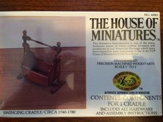 1/12 Scale Swinging Cradle Kit 40063 House Of Miniatures Open Complete
