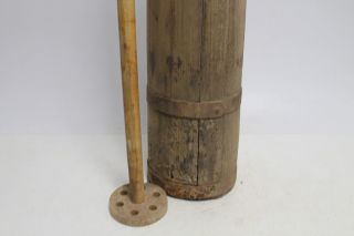 Antique Primitive Old Big Wooden Hand Made Butter Churn from whole tree 3