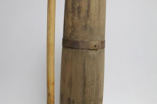 Antique Primitive Old Big Wooden Hand Made Butter Churn from whole tree 4