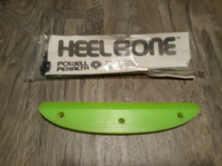 Vintage NOS Powell Peralta Heel Bone (Lime Green) Skateboard Brake w/Hardware 2