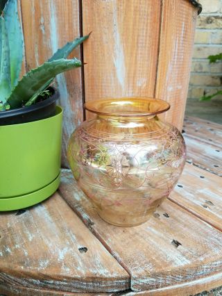 Antique Carnival Glass Vase