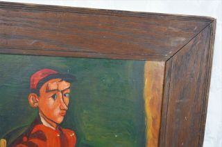 Antique 1920 ' s Oil Painting Portrait of Cardinal Religious Figure Signed Listed 3