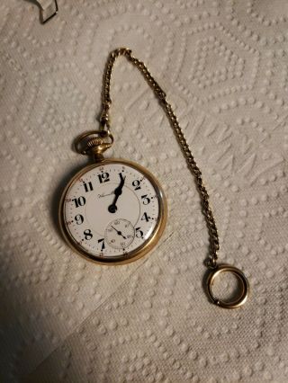 Vintage Hamilton Grade 992 14 Karat Gold Filled Pocket Watch 21 Jewel –