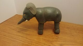 Schoenhut Circus Toy Elephant Early Antique Wooden Toy.