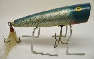 Vintage Fishing Lure,  Rare Creek Chub Ccb Snook Plunker,  7134 Blue Flash