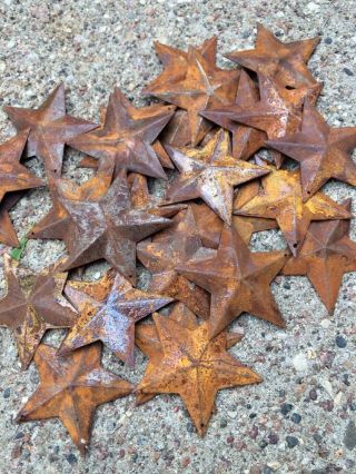 (set Of 20) Rusty Barn Stars 2.  25 In 2 1/4 Primitive Country Rust Ships