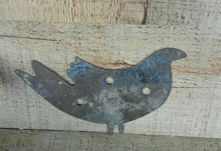 Antique Tin Quilting Template Stencil Large Bird Pennsylvania Folk Art