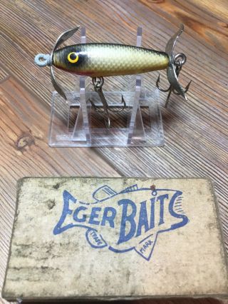 Vintage Fishing Lure Eger Baby Dillinger Small 2” Body Old Florida Bait