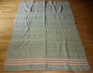 (n17) : Antique Organic Wool Homespun Blanket 2 - Panel Center Seam