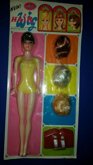 Vintage Barbie Clone Alice With Hair Wigs,  Made In Hong Kong,  Nrfp