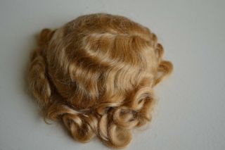 Antique Blonde Doll Wig For 8 " Head French Or German Bisque Head Doll With Pate