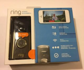 Ring Wifi Enabled Video Doorbell In Antique Brass Perfectly