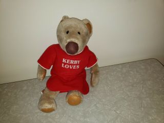 Vintage 1983 Avon " Kerby Loves " Plush Bear Red Nightgown 15 " Gallery Originals