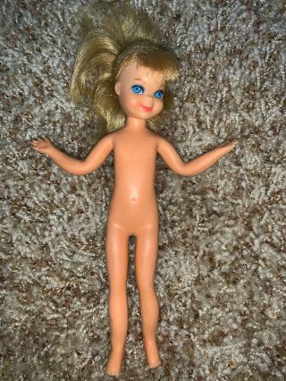 Vintage Blonde Tutti Doll Barbie Sister Bendy Rubber 1965 Japan