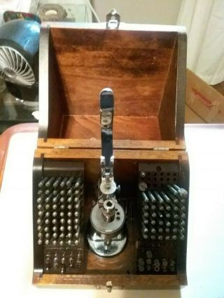 Antique Watchmaker Stacking Tool Set And Anvil C&e Marshal Co.
