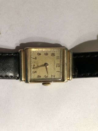 Hamilton Wrist Watch For Men 14 K Gold Filled Non Running