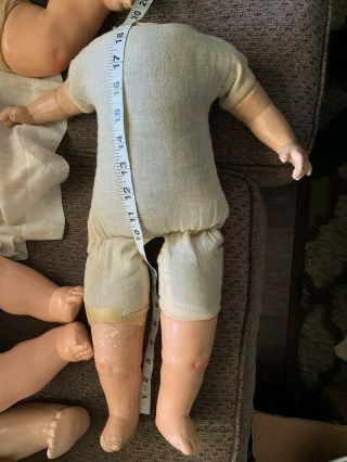 Antique Big 19  Long Composition And Cloth Baby Doll Body