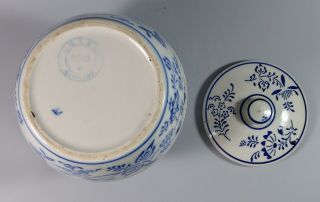 Large German flow blue porcelain 