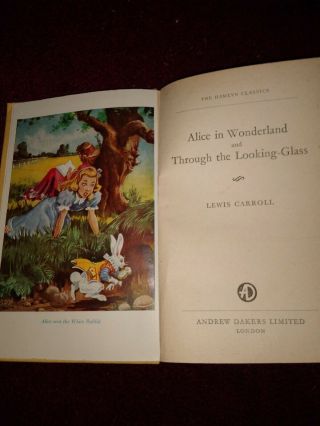 Antique Novel: Alice In Wonderland And Through The Looking Glass