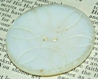 1x Large Antique Carved Mother Of Pearl Button Collector Craft Destash (c100)