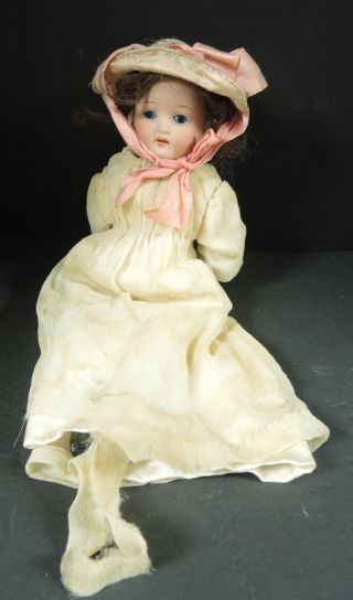 Antique 8 1/2 " German Bisque Head Doll Or Restoration