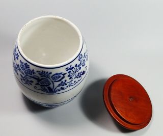 Large German flow blue porcelain 