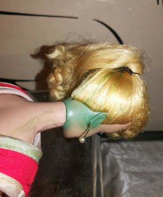 VINTAGE MIB 3 Blond Ponytail Barbie with earrings 7